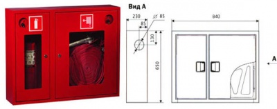 навесной шкаф пожарный ШПК 315 НПО Пульс