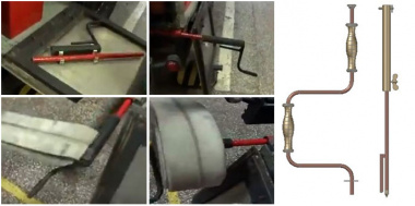 кривая ручка для скатки рукавов